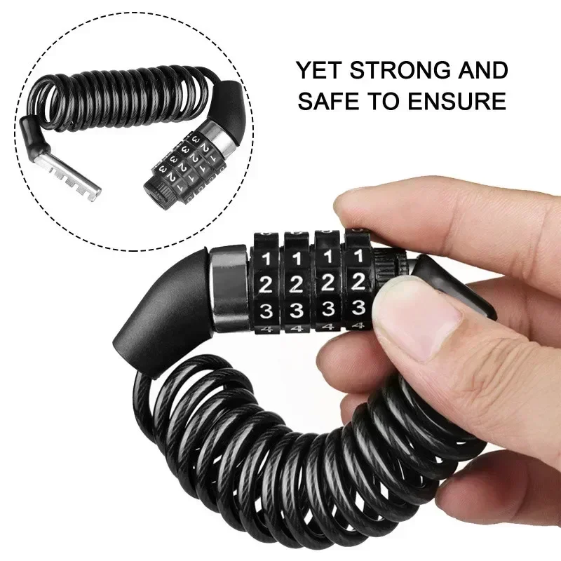 Chain Lock Combination - Motosiklet Bisiklet Anti-Hırsızlık Zinciri 4 Haneli