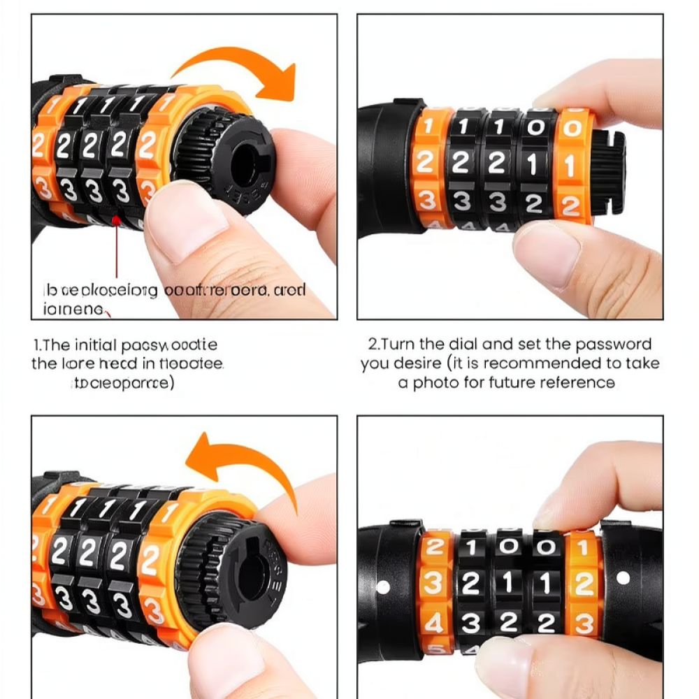 Cable Lock Flexible - BUCKLOS Bisiklet Güvenlik Kablo Kilidi, Hırsızlığa